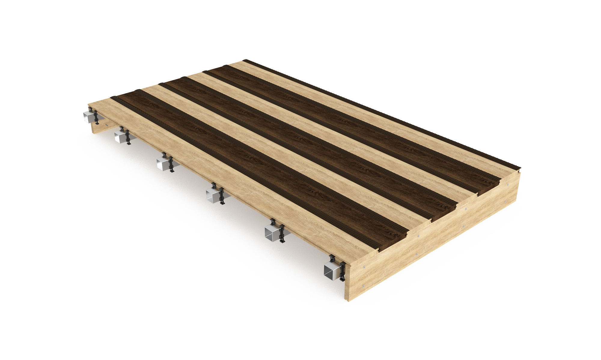 구조안전성 및 미끄럼방지 기능을 갖춘 데크로드 시스템