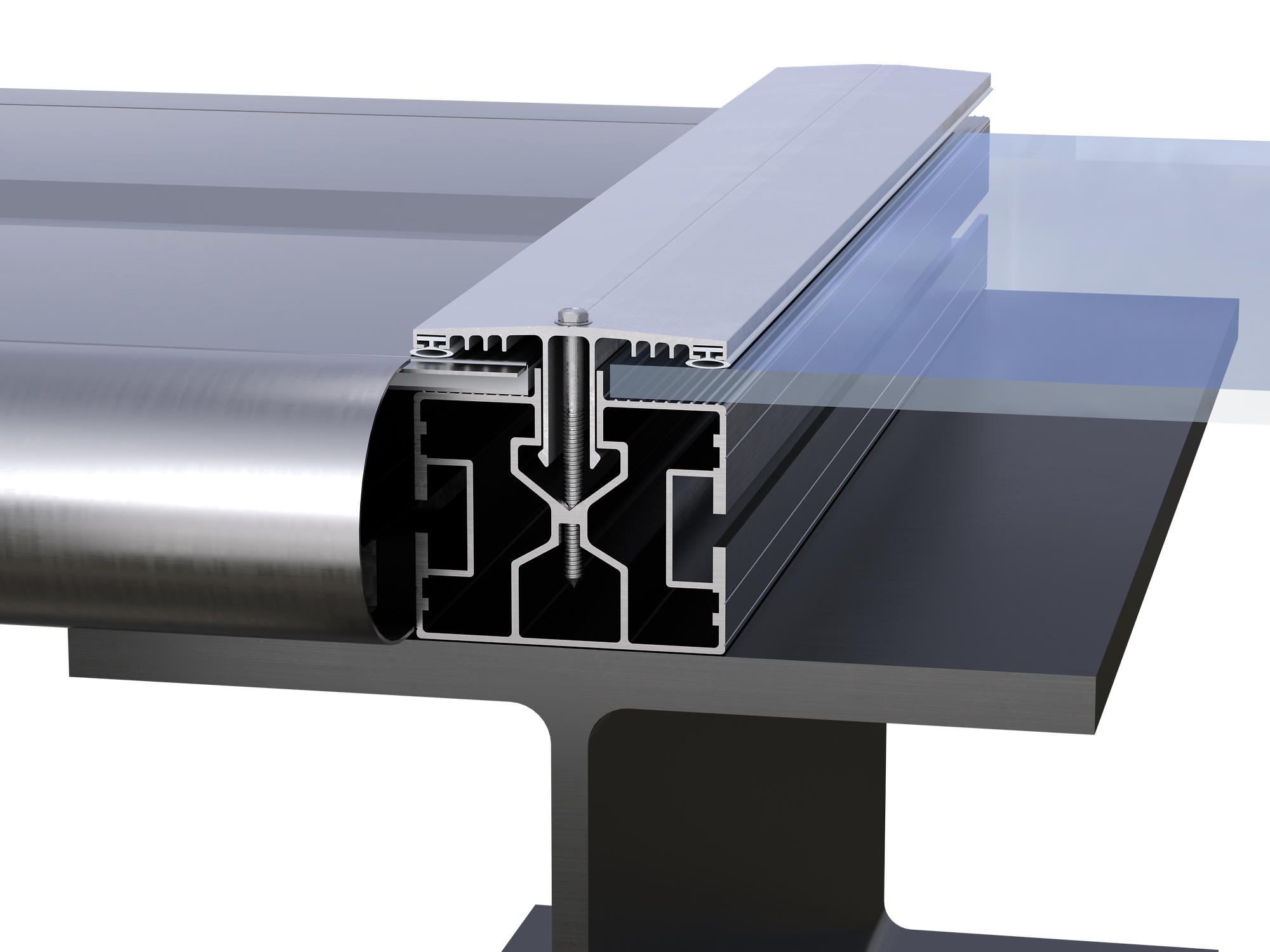 방음터널의 지붕판 고정유닛