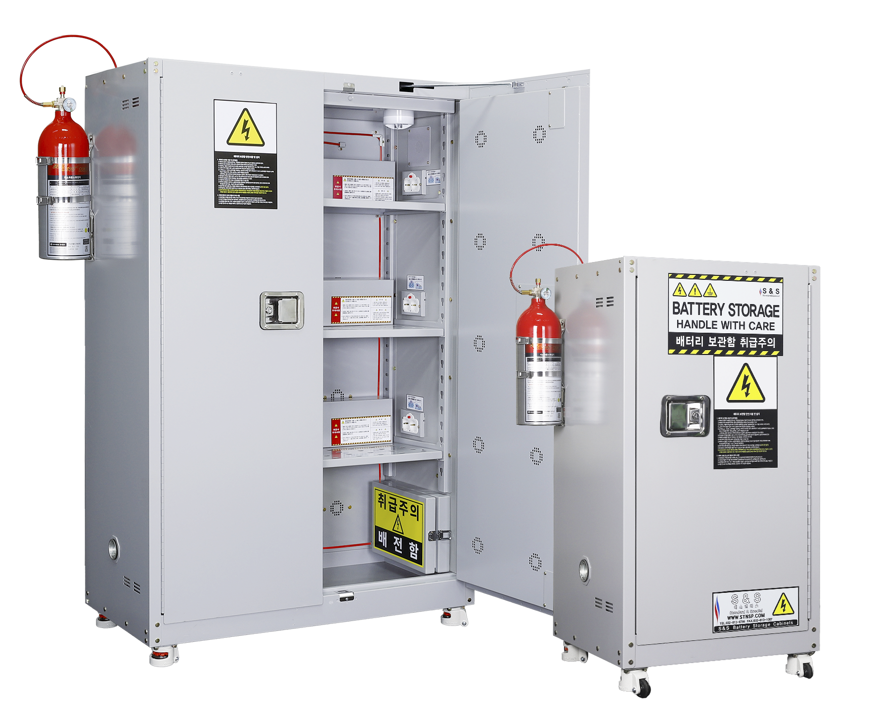 화재방지 시스템이 적용된 배터리보관함