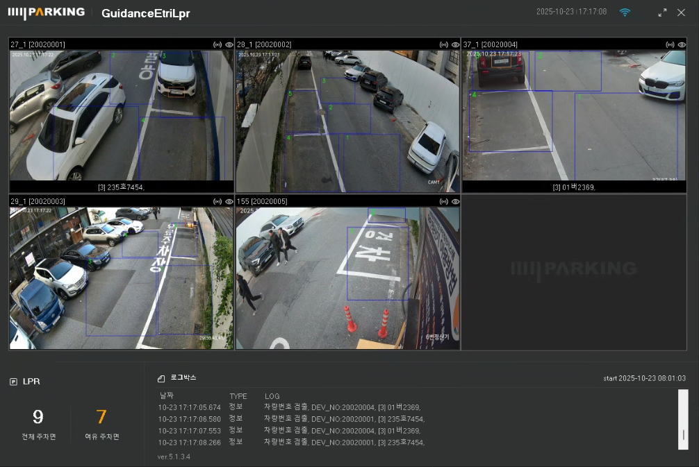 주차 외부 전용 AI 분석 함체 기반  노상/노외 주차장 무인 운영 관제 시스템
