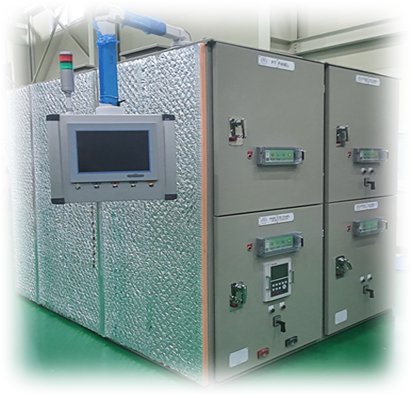 주회로 모선 온도저감과 접지로봇 동작의 시각적 확인이 가능한 안전배전반
