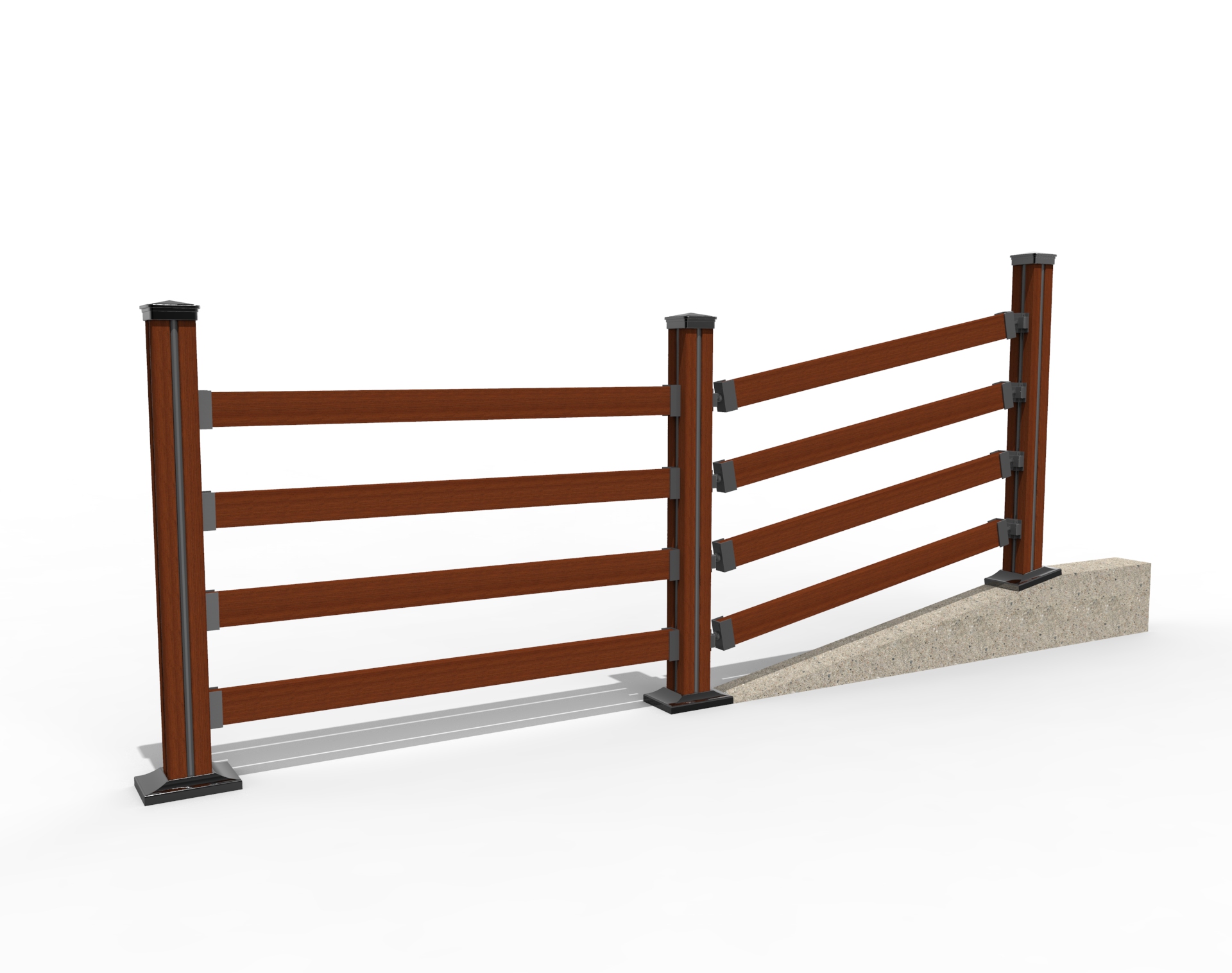 수직재 전단력이 보강된 보행자방호용 디자인형 울타리